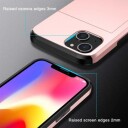 iPhone 14 Hybrid-deksel med Skyvekortspor Roségull