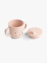 Done by Deer Foodie Dinner Set W/Suction Celebration Powder   Pink   PLATE:Ø 18X H 3CM.BOWL:Ø 12.5X H 5.5CM.CUP:Ø 8X H 9CM