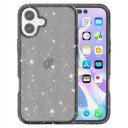 iPhone 16 Plus Stylish Glitter Series Hybrid-deksel Svart