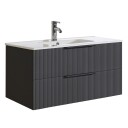A-collection Fovere Ribb Servantskap Hvit Matt / 90cm