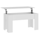 vidaXL Salongbord hvit 101x49x52 cm konstruert tre
