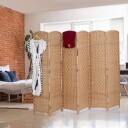 6 panels naturlig sammenleggbar skjerm – romdeler