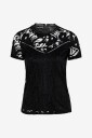 Vila - Blondetopp viStasia S/S Lace Top - Svart