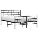 vidaXL Sengeramme i metall med hode- og fotgavl svart 140x190 cm 8721012188785