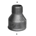 GF Sort Spissmuffe 1 1/2" x 1" for Varmeinstallasjoner