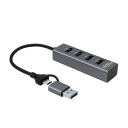 MicroConnect USB 3.0 Hub 4 Port med USB C og A kontakter 5Gbps 0,15m 1 Stykk SEN W128609509