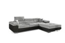 Klinka Sovesofa med Divan Høyre   Grå/Svart