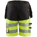 Varselshorts med stretch svart/gul