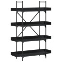  Bokhylle 5 etasjer svart 100x33x145,5 cm konstruert tre 8721012194748