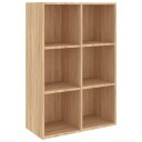 vidaXL Bokhylle/skjenk sonoma eik 66x30x97,8 cm sponplate