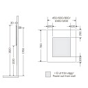 Macro Design Rammespeil T belysning LED med Ambilight   Svart / 120cm