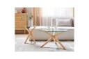 Soffbord Beliani Valley set om 2 Transparent\|\|Light wood -