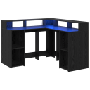  Skrivebord Svart Eik 130x130x91 cm Konstruert Tre