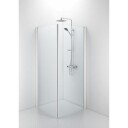 Contura Shower Space dusjdør, 87 cm, klart glass, hvit profil