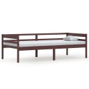 vidaXL Sengeramme mørkebrun heltre furu 90x200 cm