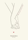 Souls Entwined in Time Holding Hands Personalized Plakat Plakat / 21x30cm