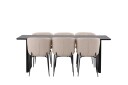 Venture Home Vail Matgruppe 200 cm Rektangulær med 6 Modesto stoler Beige