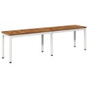 vidaXL Hagebenk 161 x 35 x 45 cm Solid akasietre Naturlig og Hvit