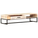 vidaXL Salongbord hvit 117x50x30 cm heltre akasie