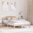  Sengestamme med hodegjerde Brun 120 x 190 cm Massivt furutre