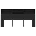 vidaXL Sengegavlskap svart 200x19x103,5 cm