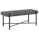 vidaXL Knappet tuftet benk med puter Mørkegrå 110 x 40 x 46 cm Fløyel