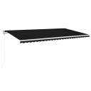 vidaXL Automatisk uttrekkbar markise 600x350 cm antrasitt