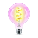Philips Smart Led-Filamentlyspære Form: G95 Klar Finish E27 6.3 W Ekvivalent 40 Klasse G Rgb-Lys 2200-6500 K