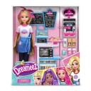 Dreameez Dukkesett m/ 29cm dukke og tilbehør Kafé