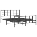  Sengeramme i metall med hode- og fotgavl svart 150x200 cm 8721012303805