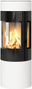 Rais Viva L 120 hvit gasspeis med sideglass og glassdør