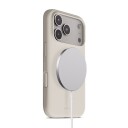 Crong Clear MagSafe deksel for iPhone 17 Pro Stony Beige