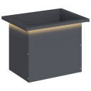 vidaXL Hageplantekasse med LED Antrasitt 30 x 40 x 30 cm Stål