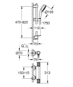 Grohe Precision Feel Dusjpakke Med dusjgarnityr,  Krom