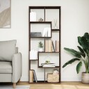 Romdeler bokhylle brun eik 67x25x161,5 cm konstruert tre