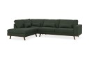 Copenhagen 4 seters Venstrevendt L formet Sjeselongsofa i Manchester   Mørk grønn