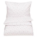 Sk Home Glatt sengesett 140x220 Hjertedryss Hvit rosa