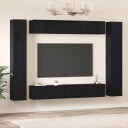  TV benksett 10 pcs Svart eik Medium 30.5 x 30 x 90 cm