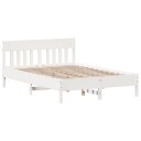 vidaXL Sengeramme med hodegavl hvit 120x190 cm heltre furu 8721012428430