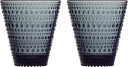 iittala Kastehelmi glass 30 cl 2-stk Mørkegrå
