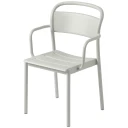 Muuto Linear Steel Stol med armlener   Grey