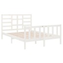 vidaXL Sengeramme hvit heltre 120x190 cm 4FT Small Double