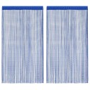 Vidaxl Trådgardiner 2 Stk 100x250 Cm Blå