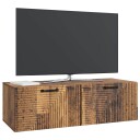  Vegghengt TV skap Gammelt tre 98 x 41 x 30 cm Konstruert tre
