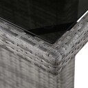 vidaXL Hagebord 240x90x74 cm polyrotting og glass