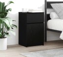  Nattbord 2 stk svart 39x35x65 cm konstruert tre