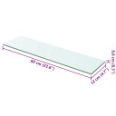 vidaXL Hyllepaneler 2 stk klart glass 60x12 cm