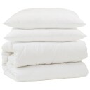 vidaXL Dyne Sett med pute 3 stk. Hvit Mikrofiber