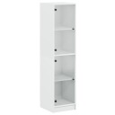 vidaXL Highboard med glassdører hvit 35x37x142 cm