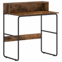vidaXL Skrivebord med lagring Røkt Eik 80 x 50 x 91 cm